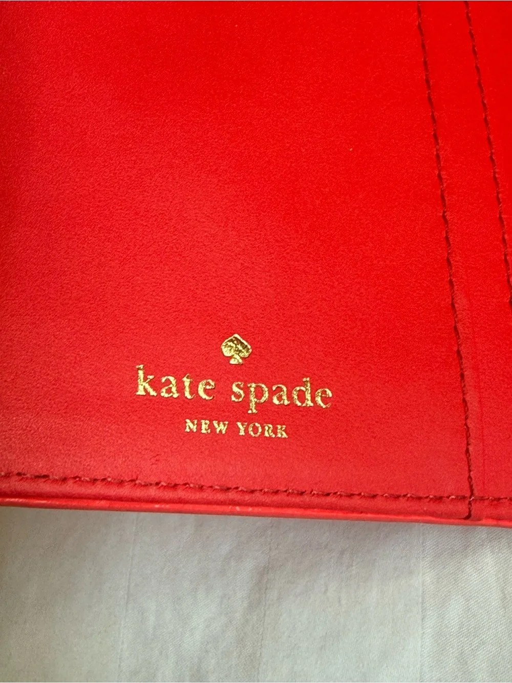 Kate Spade New York Slim Continental Snap Wallet Vibrant Pink/Red Leather Luxury